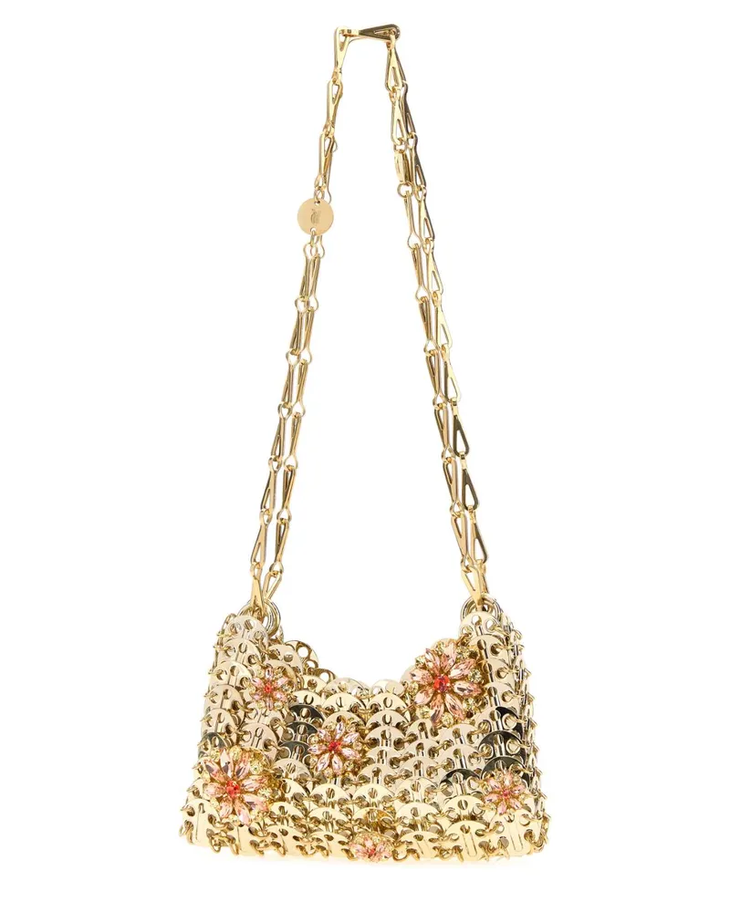 Paco Rabanne Women's Gold Metal Chain 1969 Shoulder Bag Goldpeach Borse A Mano Gold