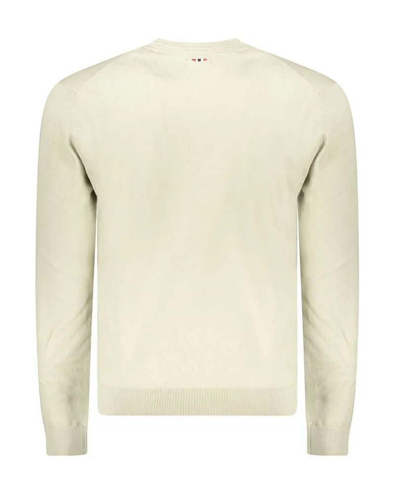 Napapijri Cotton Crewneck Sweater — Beige Beige
