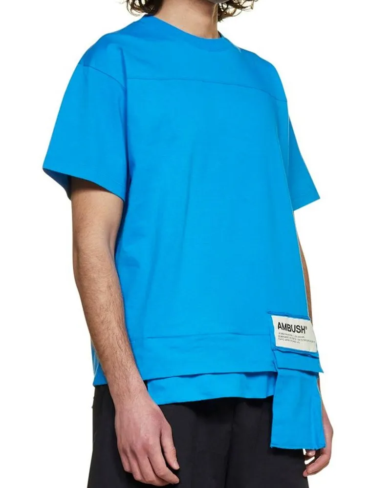 AMBUSH Men's Blue Cotton T-Shirt Blue