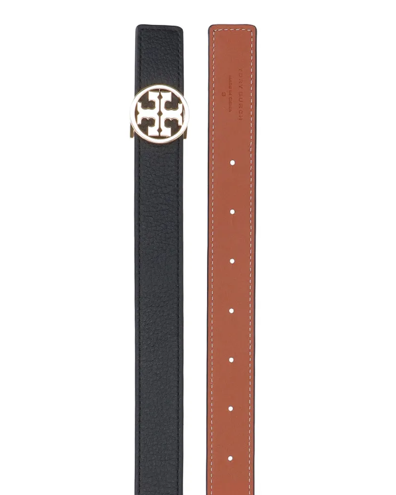 Tory Burch Women's Belts Black Cow Leather Black