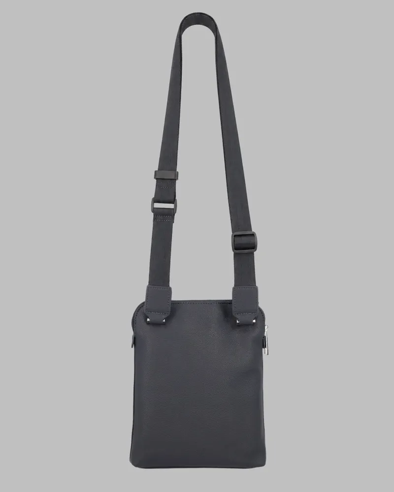 HUGO BOSS Men's Shoulder Bag With Logo Blue Polyester Blue