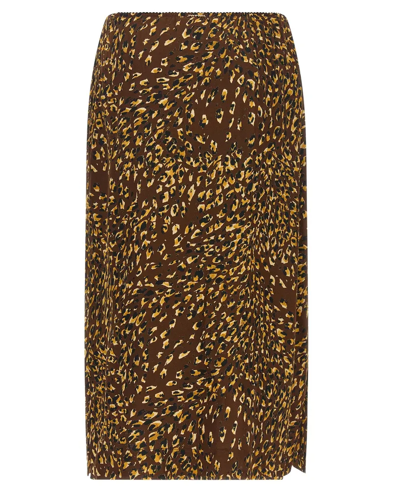 Twin-Set Animal Skirt Brown
