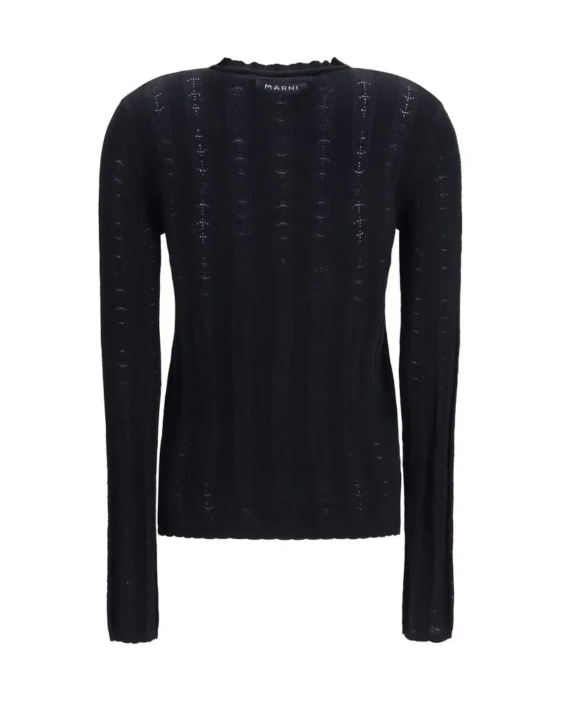Marni Women's Black Wool Oves Aries Cardigan Clothing Black