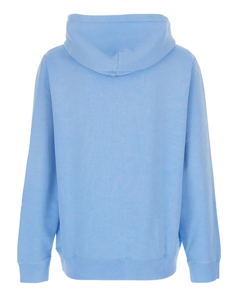 Ralph Lauren Men's Hoodie Light Blue Cotton Sweatshirts Sweater Blue
