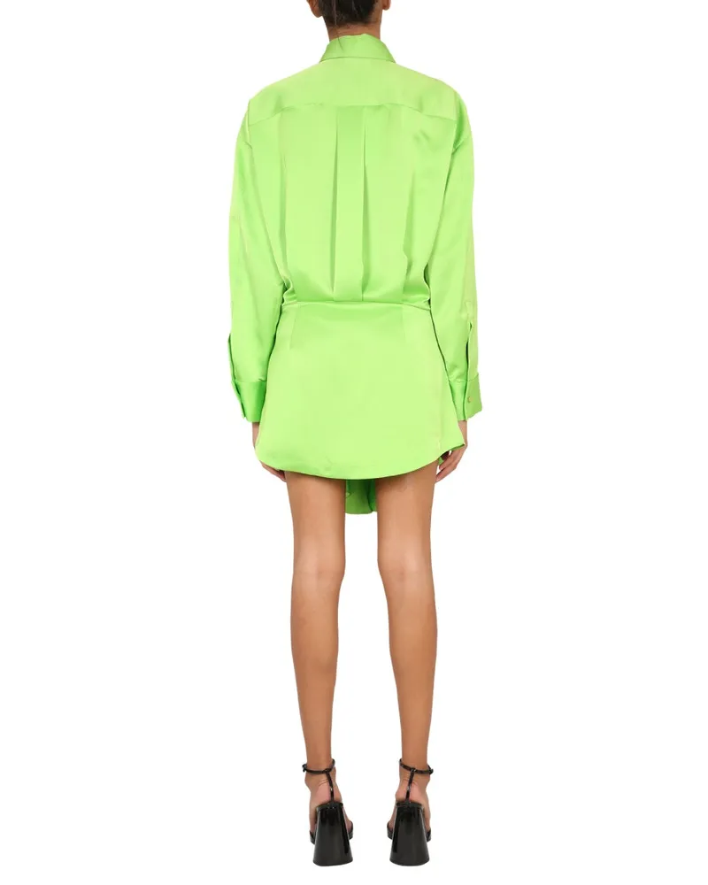 ATTICO Candice Mini Dress — Green Green