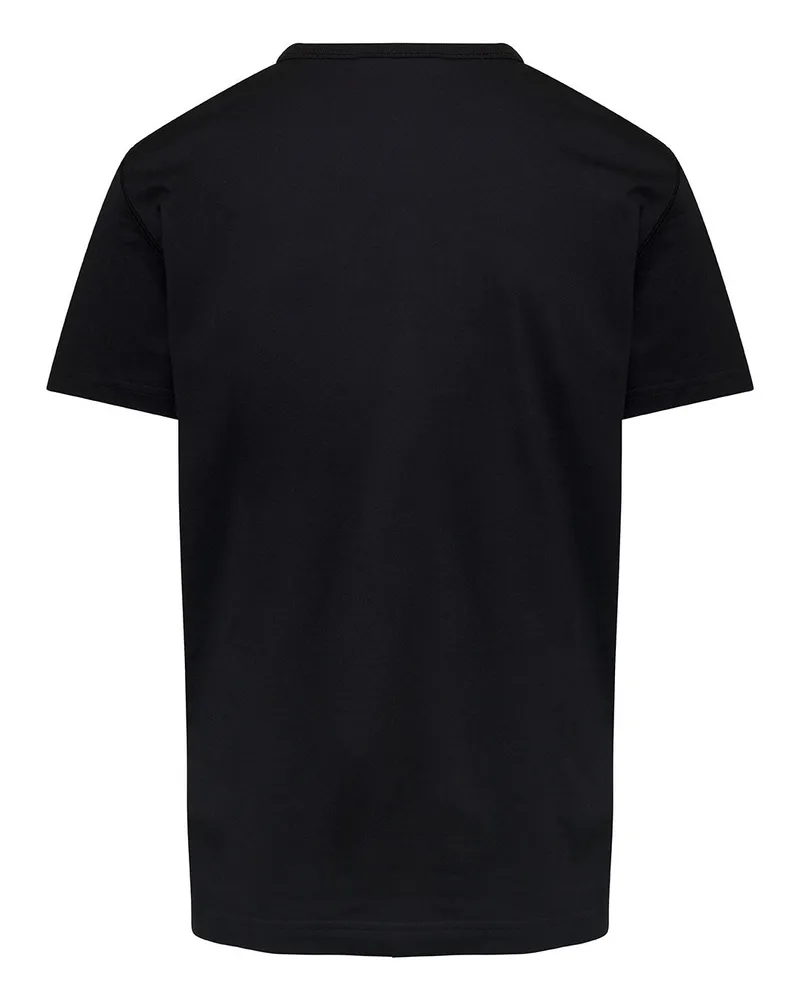 Dolce & Gabbana Logo-Plaque Cotton T-Shirt — Black 