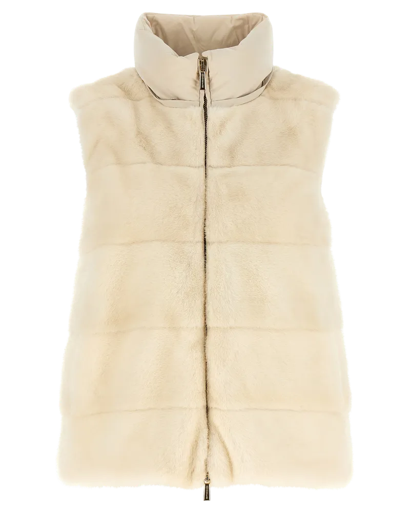 MOORER Wool-Shearling 2-in-1 Down Jacket — White White