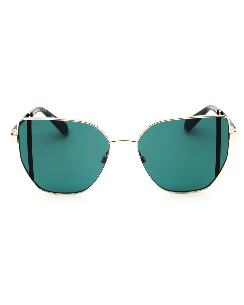 Calvin Klein Women's Ckj25209s Sunglasses Rose Gold Teal