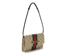 Women's Horsebit Web Wallet With Shoulder Strap V.sand-Dk Br-Vrv-Blk Polyester; Cotton; Polyamide V.sand/dk Br/vrv/blk