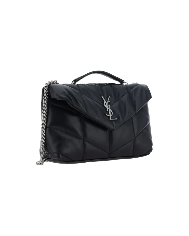 Saint Laurent Loulou Shoulder Bag — Black Black