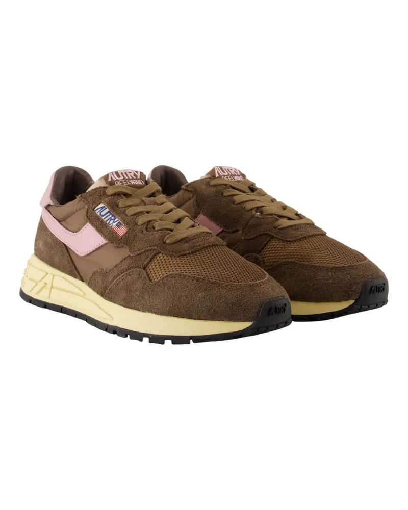 AUTRY Women's Reelwind Sneakers -  Leather Brown Calfskin Shoes Brown