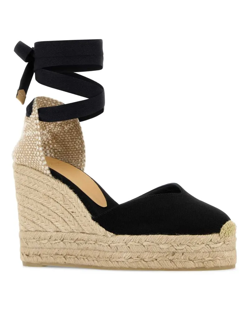 Castañer Women's Black Canvas Chiara Wedges Negro Espadrillas Espadrilles Black