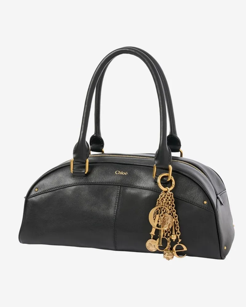 Chloé Women's Leather Bowling Bag Black Handbags Hand Black