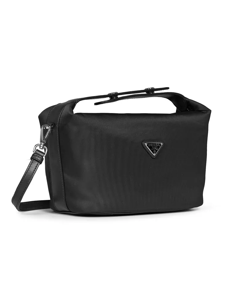 Prada Women's Mini Handbag Chérie Black Recycled Polyamide Handbags Hand Bags Black