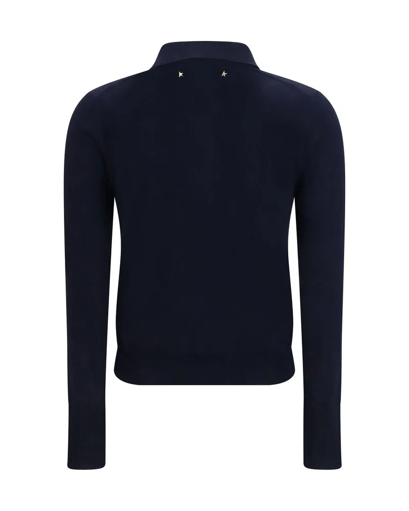 Golden Goose Merino Wool Polo — Navy Navy