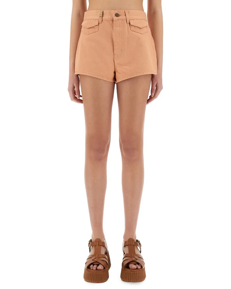 Chloé Cotton Shorts — Pink Pink
