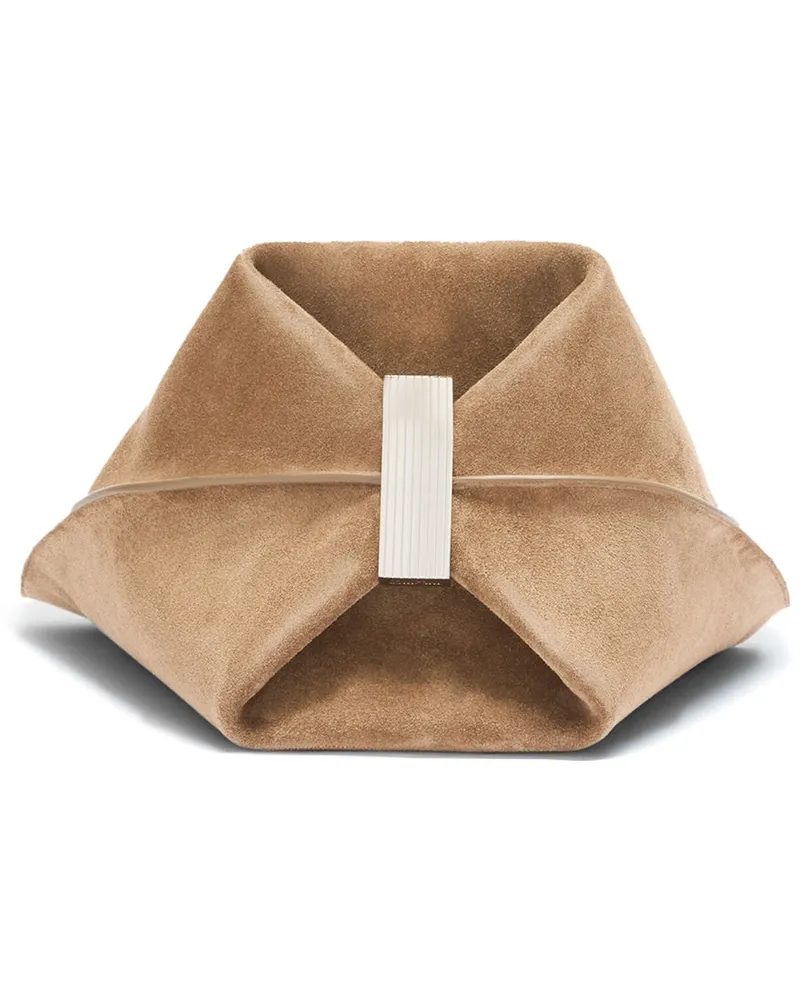 ATTICO Women's The Scoop Bag Brown Leather Shoulder Brown