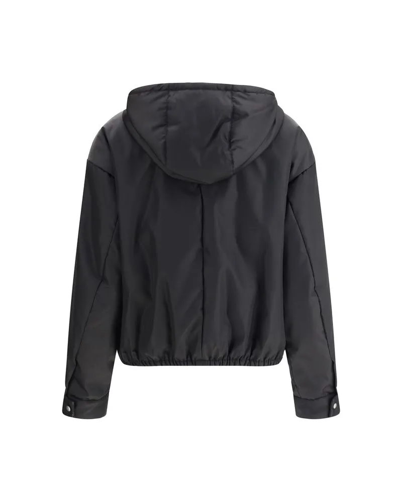 Prada Women's Black Recycled Polyamide Shell Jacket Clothing Black