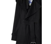 Cotton Gabardine Trench Coat — Black