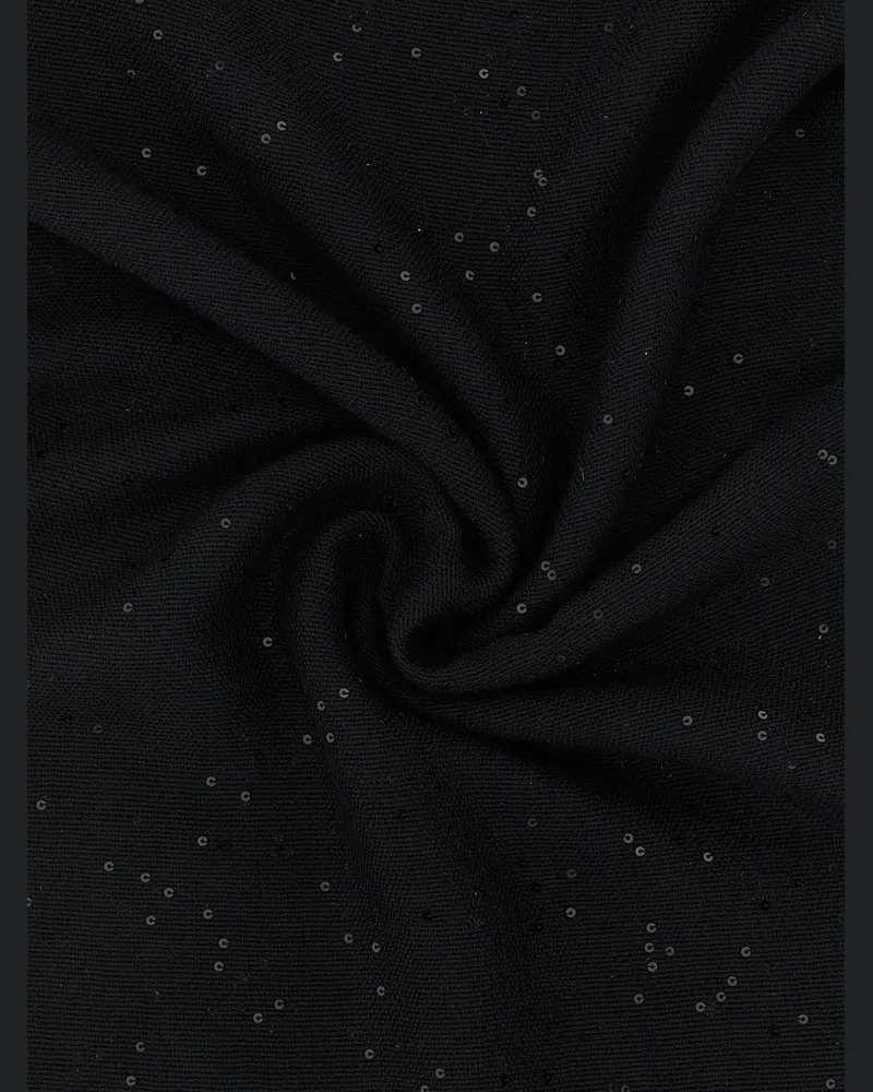 Brunello Cucinelli Diamante Cashmere-Silk Scarf — Black Black