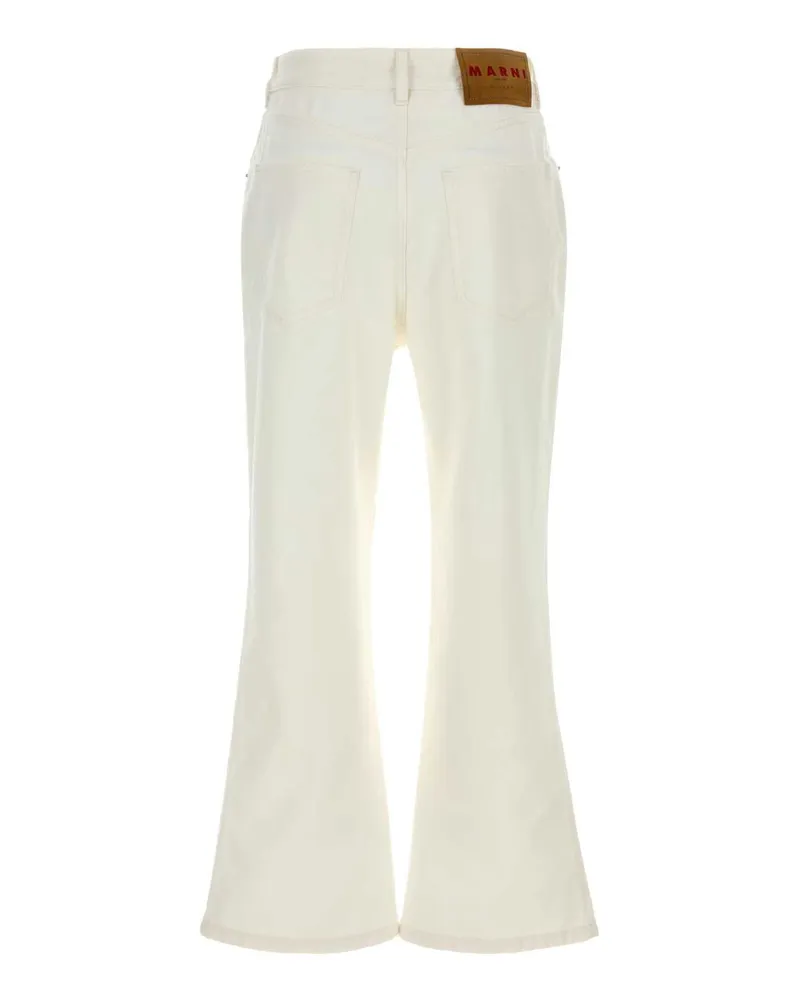 Marni Women's Embellished Denim Jeans White Cotton White