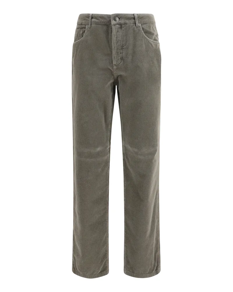 Brunello Cucinelli Men's Corduroy Trousers Taupe-Pearl Cotton Taupe/pearl Taupe