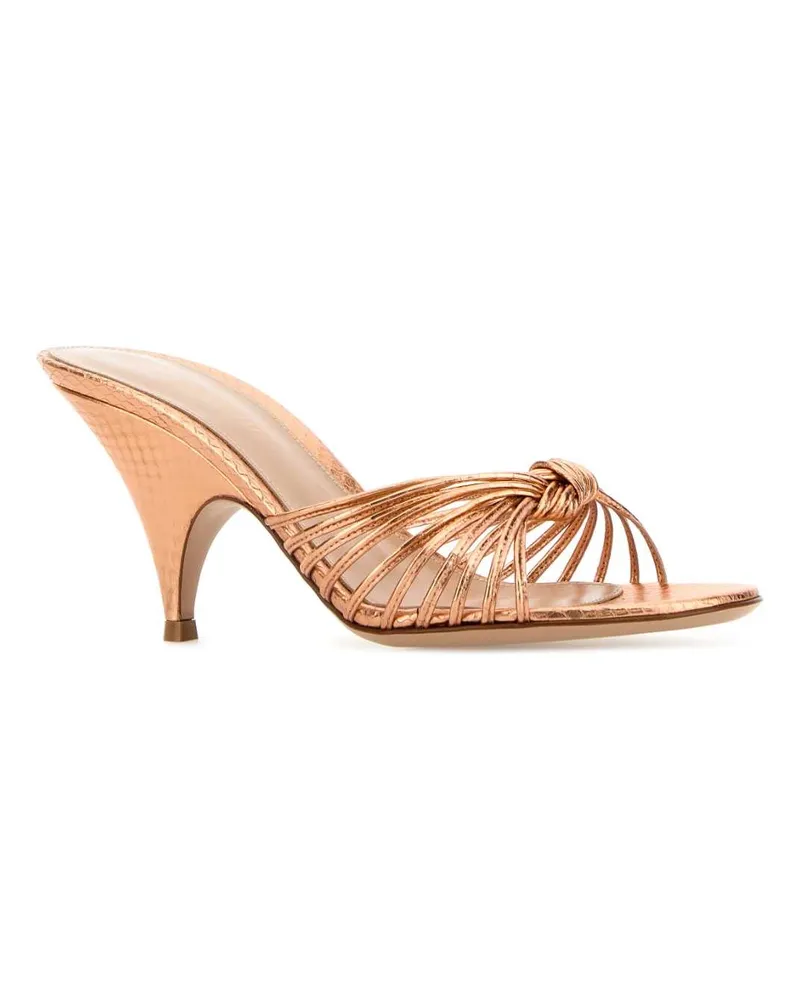 Gianvito Rossi Women's Tacco Mule Rose Gold Ayer Snakeno Lining Sandal Rose