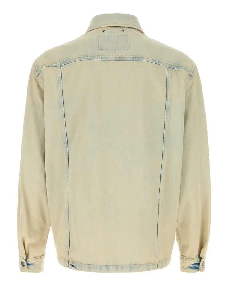 Golden Goose Men's Denim Peter Jacket Lightsand Exterior: Cotton Giubbini Beige