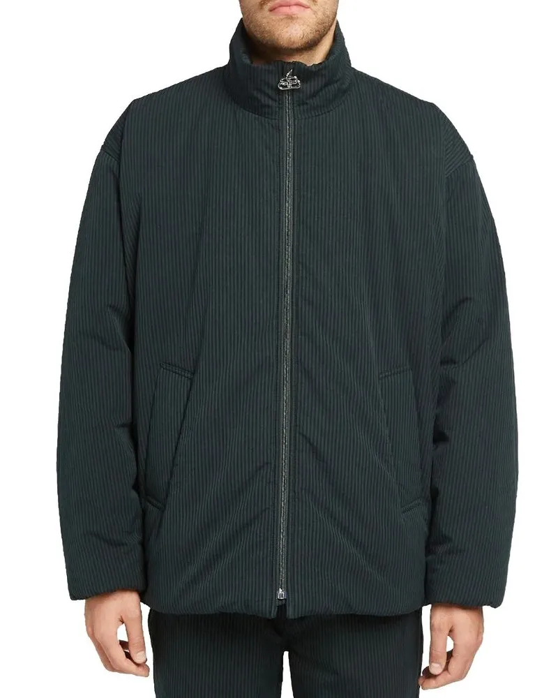 Balenciaga Ribbed Cotton Jacket — Black Black