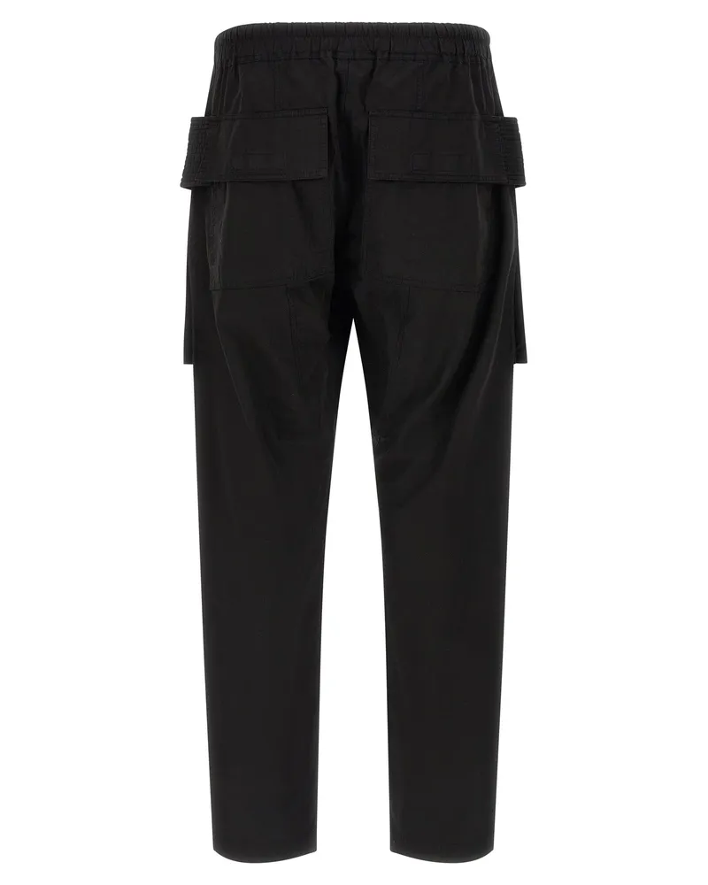 DRKSHDW by Rick Owens Men's Black Cotton Cargo Pants Black