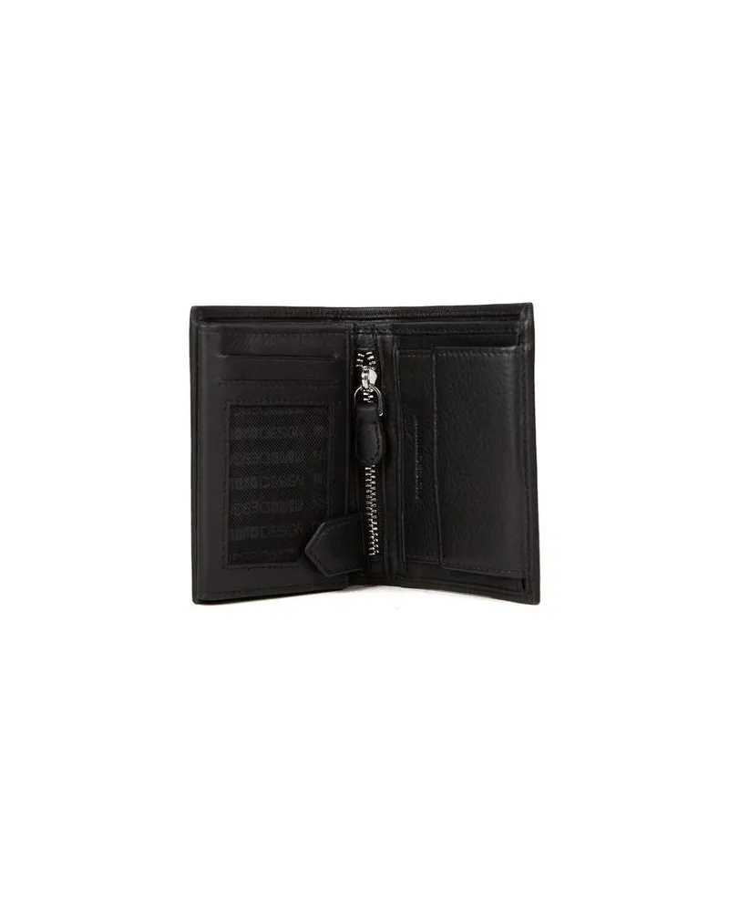 MOMO DESIGN Men's Wallet Black Genuine Leather Bags Black