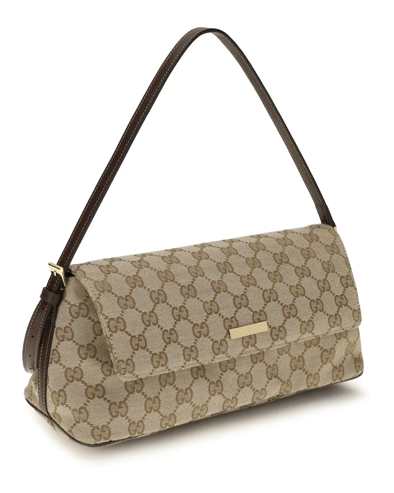 Gucci Women's Medium Madison Shoulder Bag Vintag.sand-Dk Brown Polyester; Cotton; Polyamide Handbags Vintag.sand/dk Hand Beige