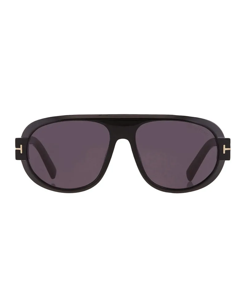 Tom Ford FT110201A Aviator Full Rim Sunglasses — Black Black
