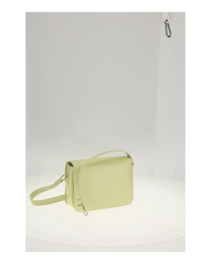 Celine Women's Shoulder Bag Teen Triomphe Citrus Calf Leather Yellow