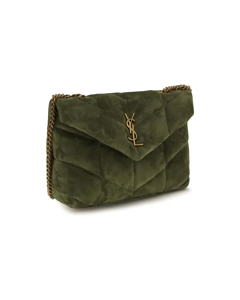 Saint Laurent Women's Bicolor Calf Leather Bos Taurus Wallet Green