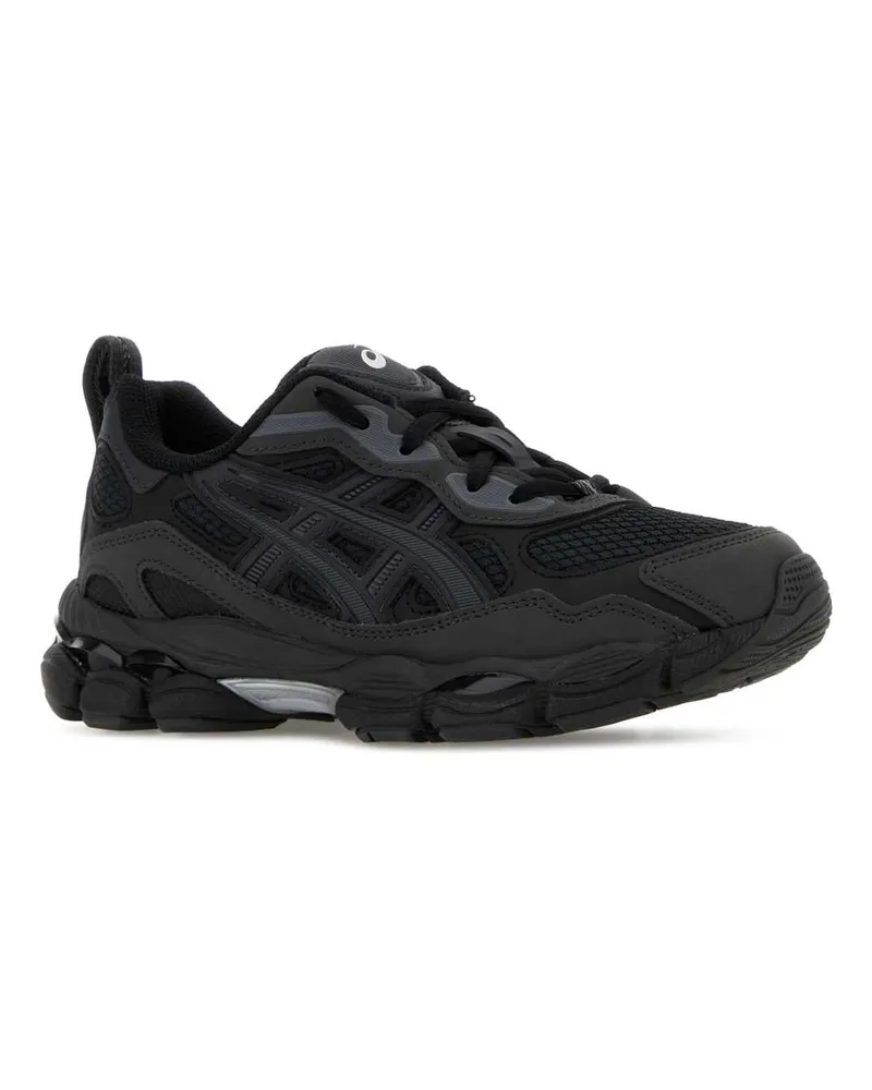Asics Unisex Black Mesh And Synthetic Leather Gel-Nyc Rgd Sneakers Blackgraphitegrey Blackgraphitegrey