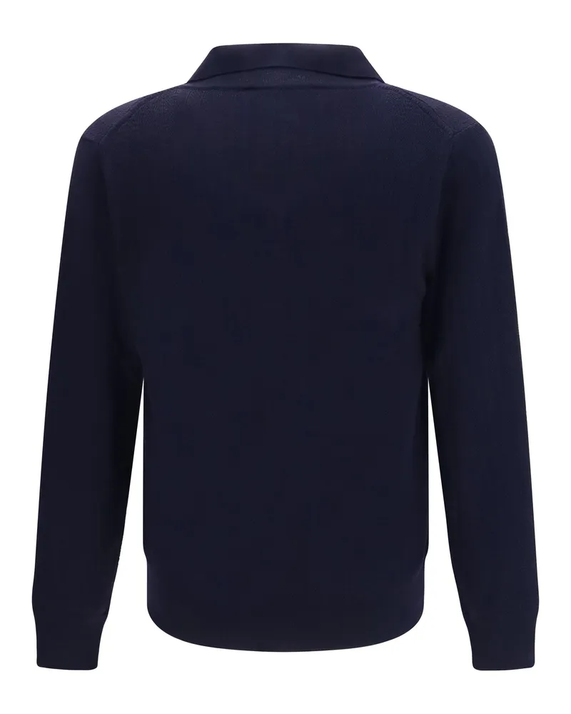Brooksfield Men's Virgin Wool Shawl Collar Cardigan Blu Scuro Fleece Ovis Aries Sweater 