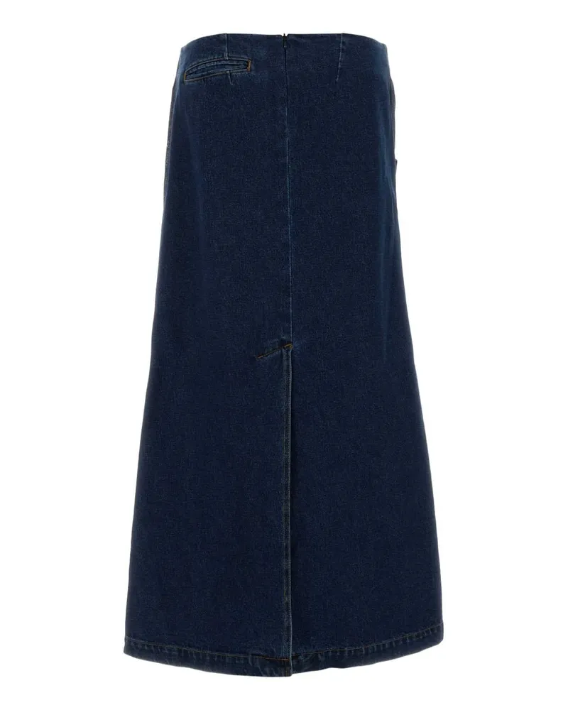 Magda Butrym Navy Exterior: Cotton Gonne Skirt Navy