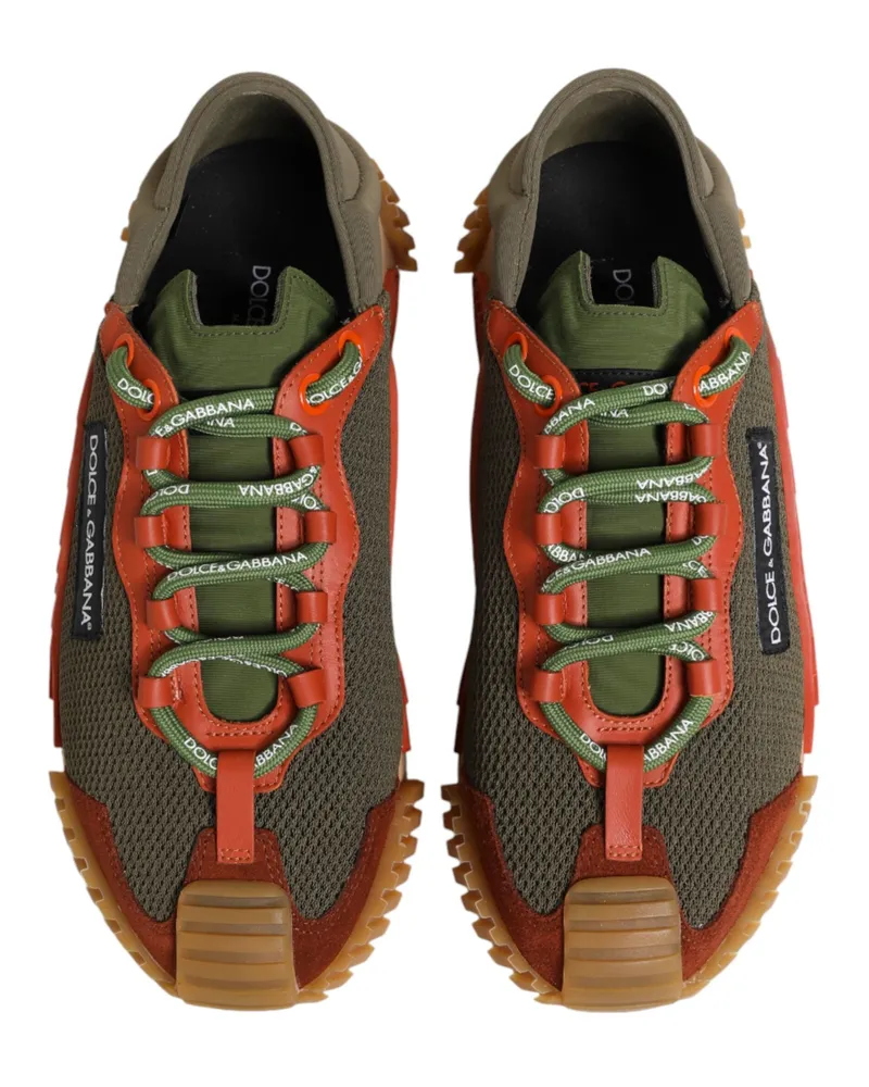 Dolce & Gabbana Men's Multicolor Lace Up Low Top Ns1 Sneakers Shoes 07+el+ny+pa+34lf Multicolor