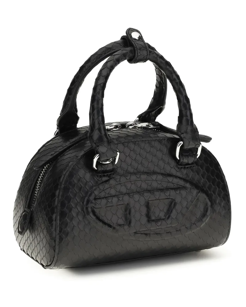Diesel Women's 1dr Dome Handbag T8013 Calf Leather Bos Taurus Handbags Hand Bags Black