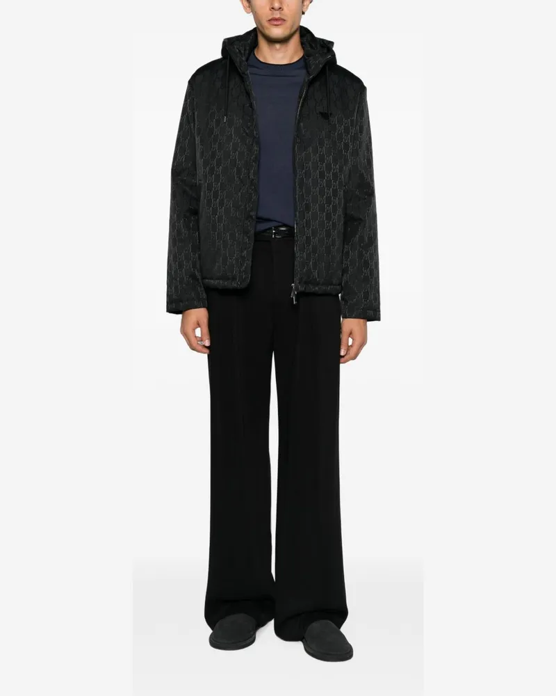 Emporio Armani GG Monogram Nylon Jacket — Black Black