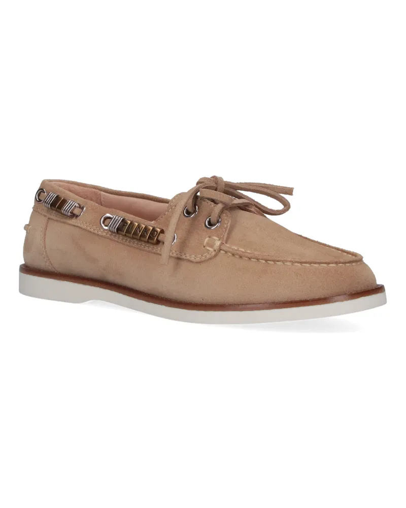 Pinko Women's Flat Shoes Beige Upper: Cow Leather Beige