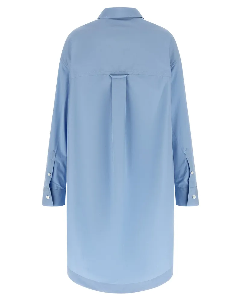 AMI Paris Cotton Poplin Shirt Dress — Blue Blue