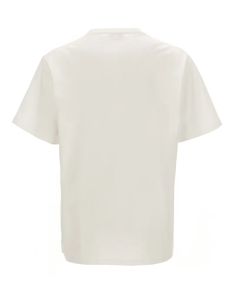 Alexander McQueen Men Bicolor Cotton T-Shirt White