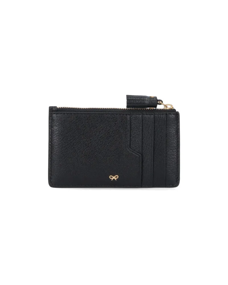 Anya Hindmarch Women's Wallets Black Goat Leather Black