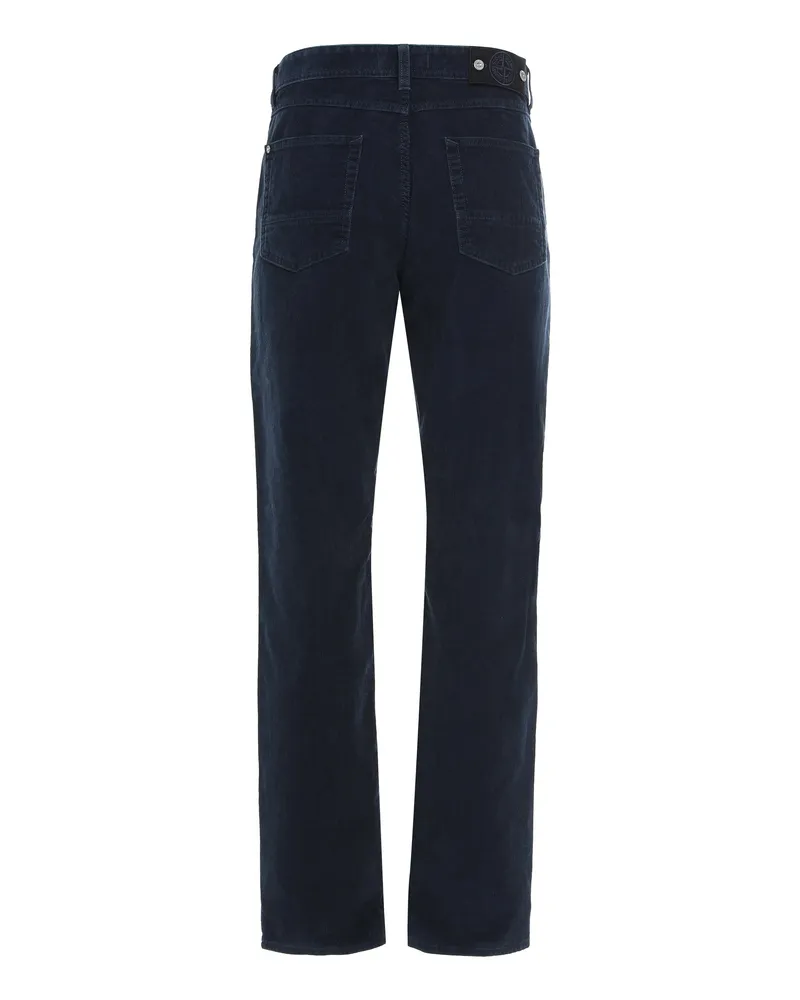 Stone Island Straight-Leg Five-Pocket Jeans — Blue Blue