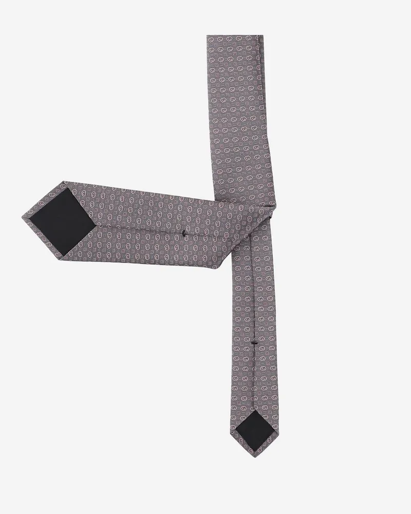 Gucci Men's Silk Tie Jacquard Gg Cross Multicolour Ties & Bow Gray