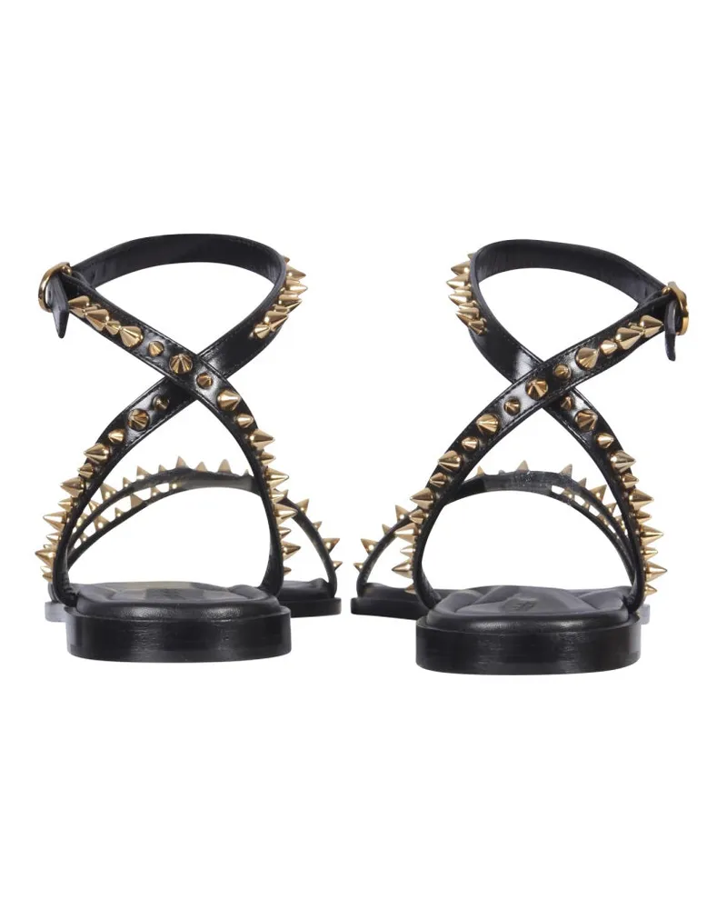 Alexander McQueen Studded Leather Sandals — Black Black