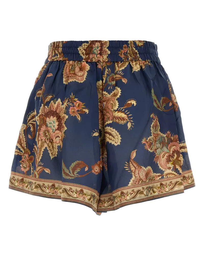 Zimmermann Relaxed Bermuda Shorts Navyjacobean