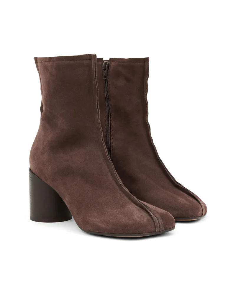 Maison Margiela Anatomic Toe Suede Boot — Brown Brown